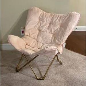 Plush Pink Butterfly Chair